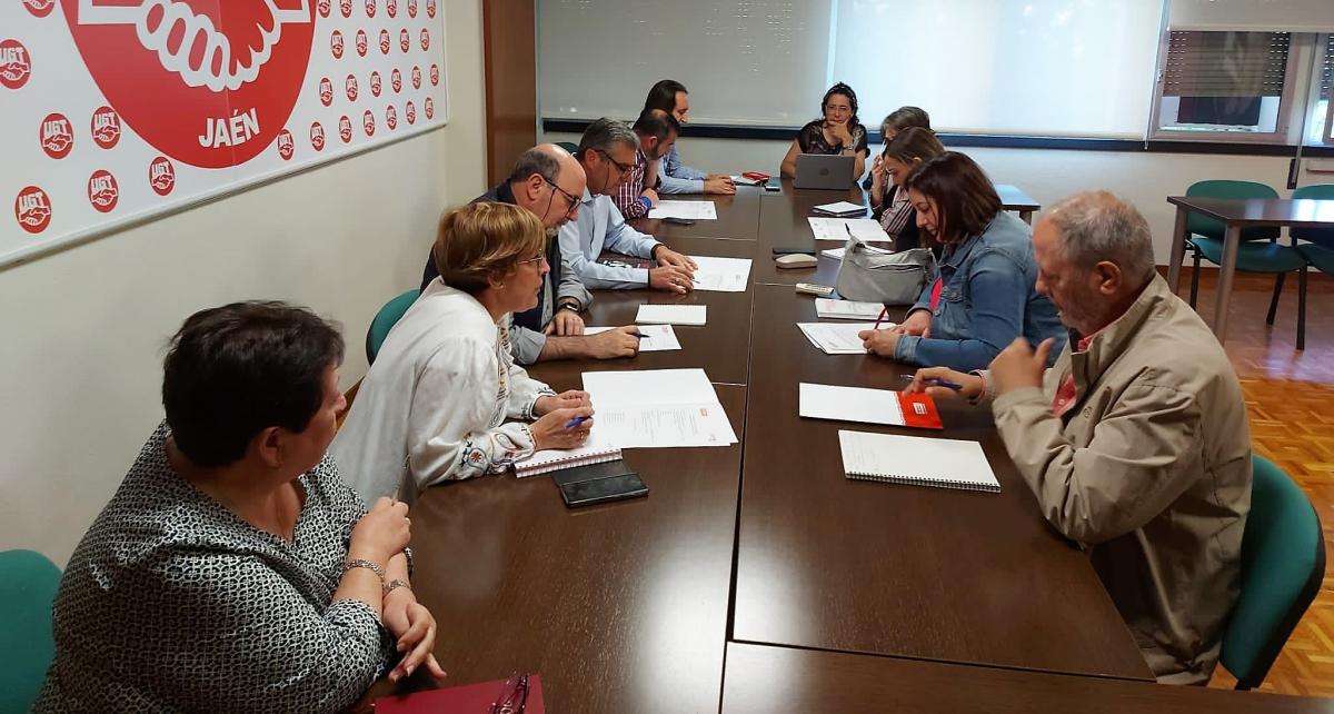 Encuentro de la nueva Ejecutiva de CCOO de Jaén con UGT