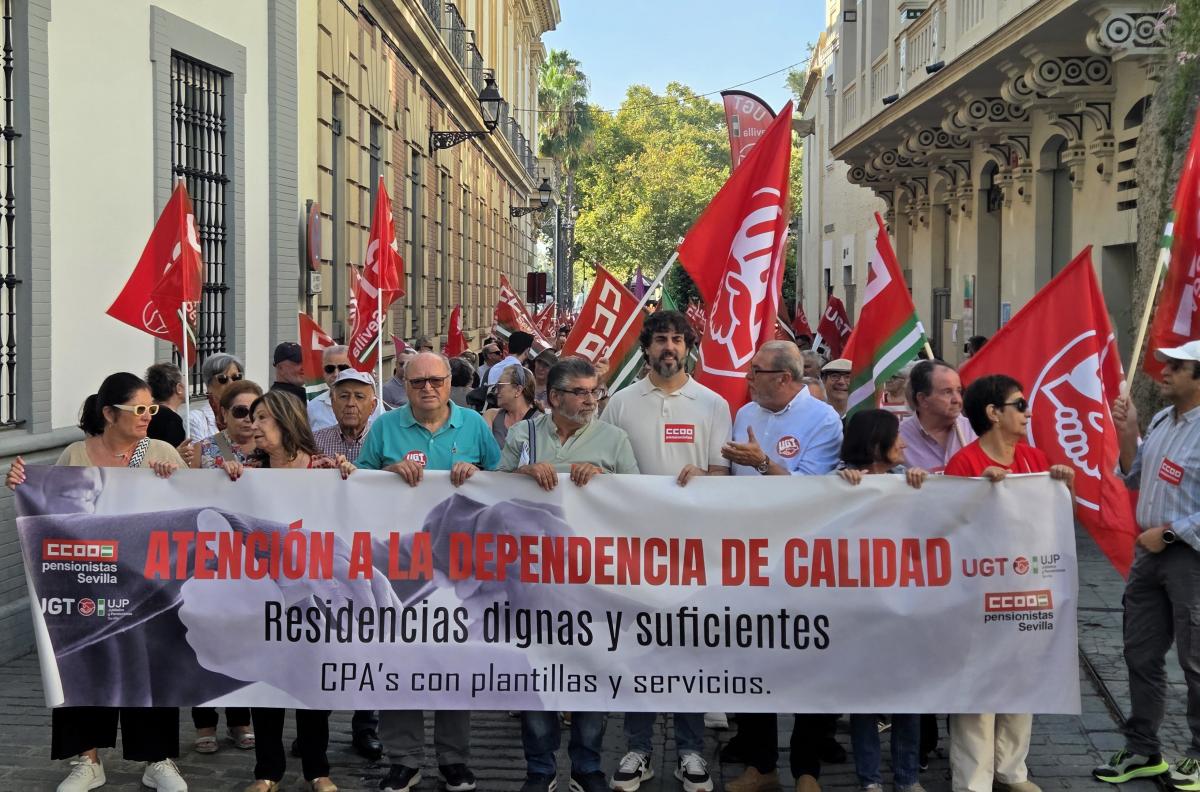 Manifestación del Día de las Personas Mayores.