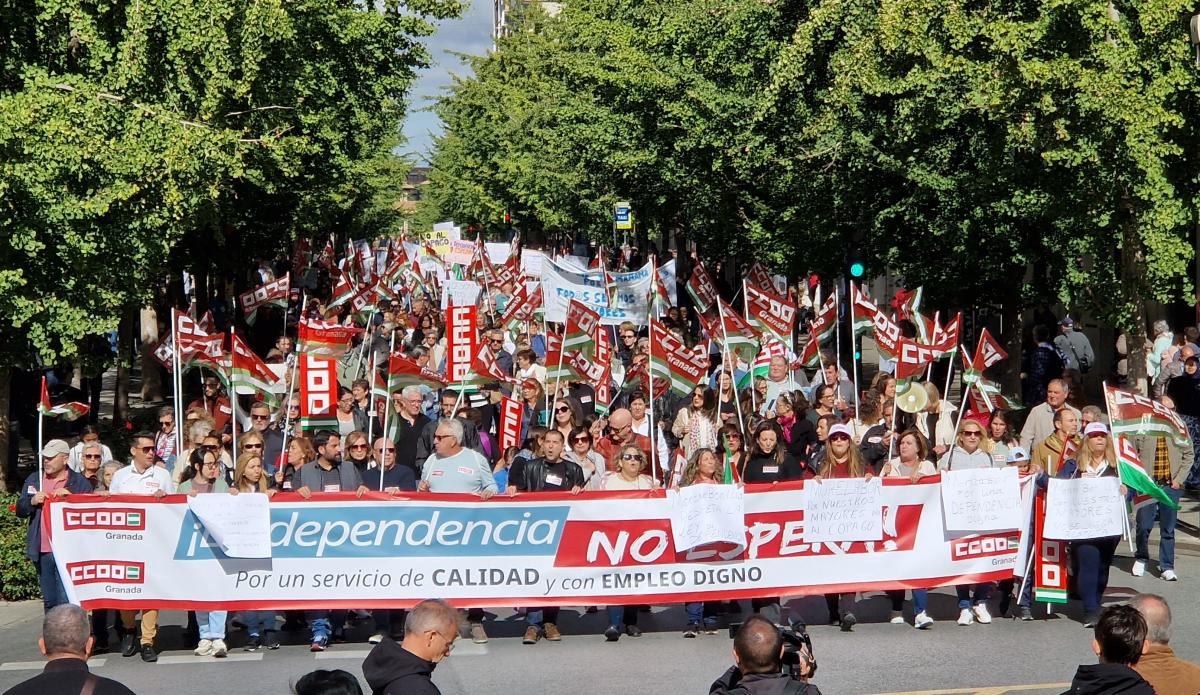 Manifestacin por las dependencias en la Gran Va de Granada