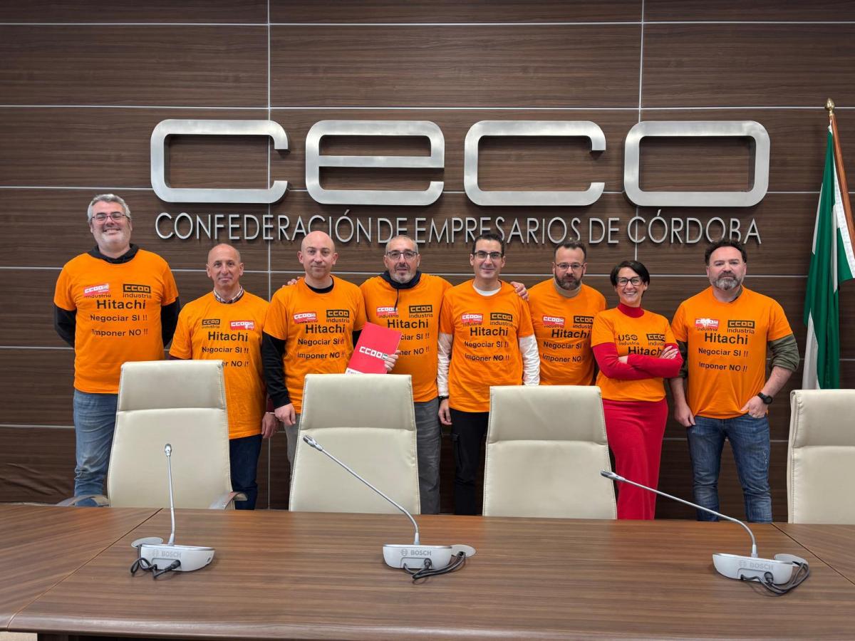Integrantes de CCOO en la mesa negociadora del Convenio del Metal de Córdoba.