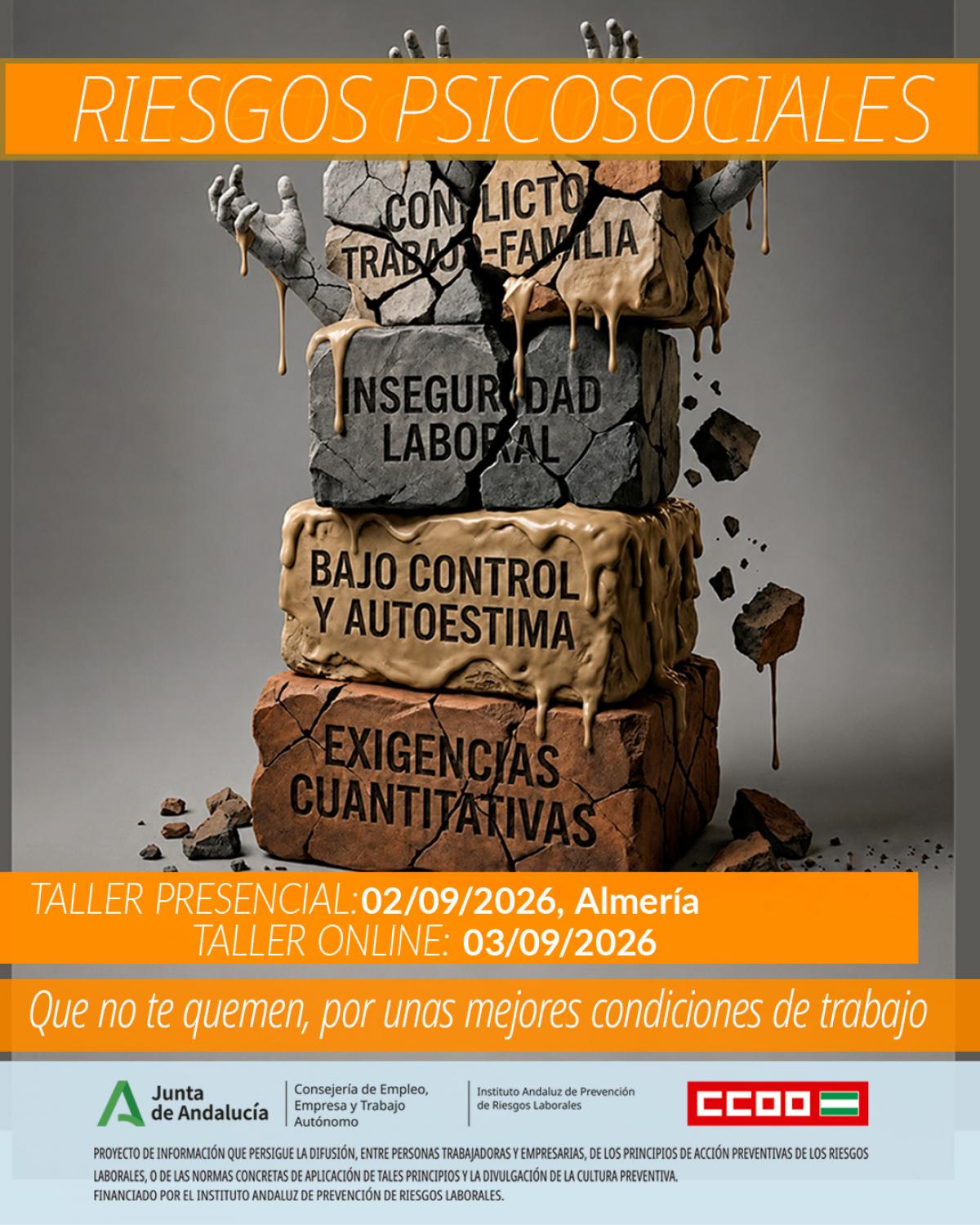 Cartel de los Talleres sobre riesgos psicosociales
