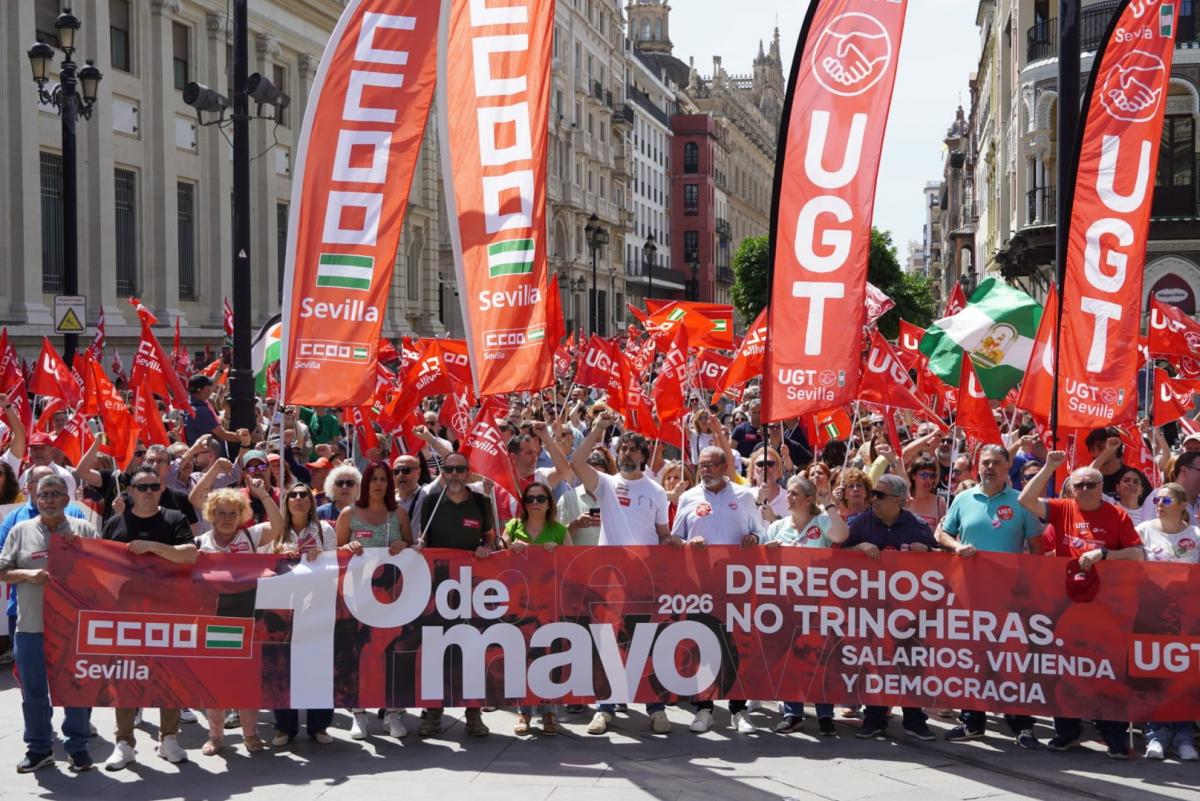 Manifestación del 1 de Mayo 2026 en Sevilla.