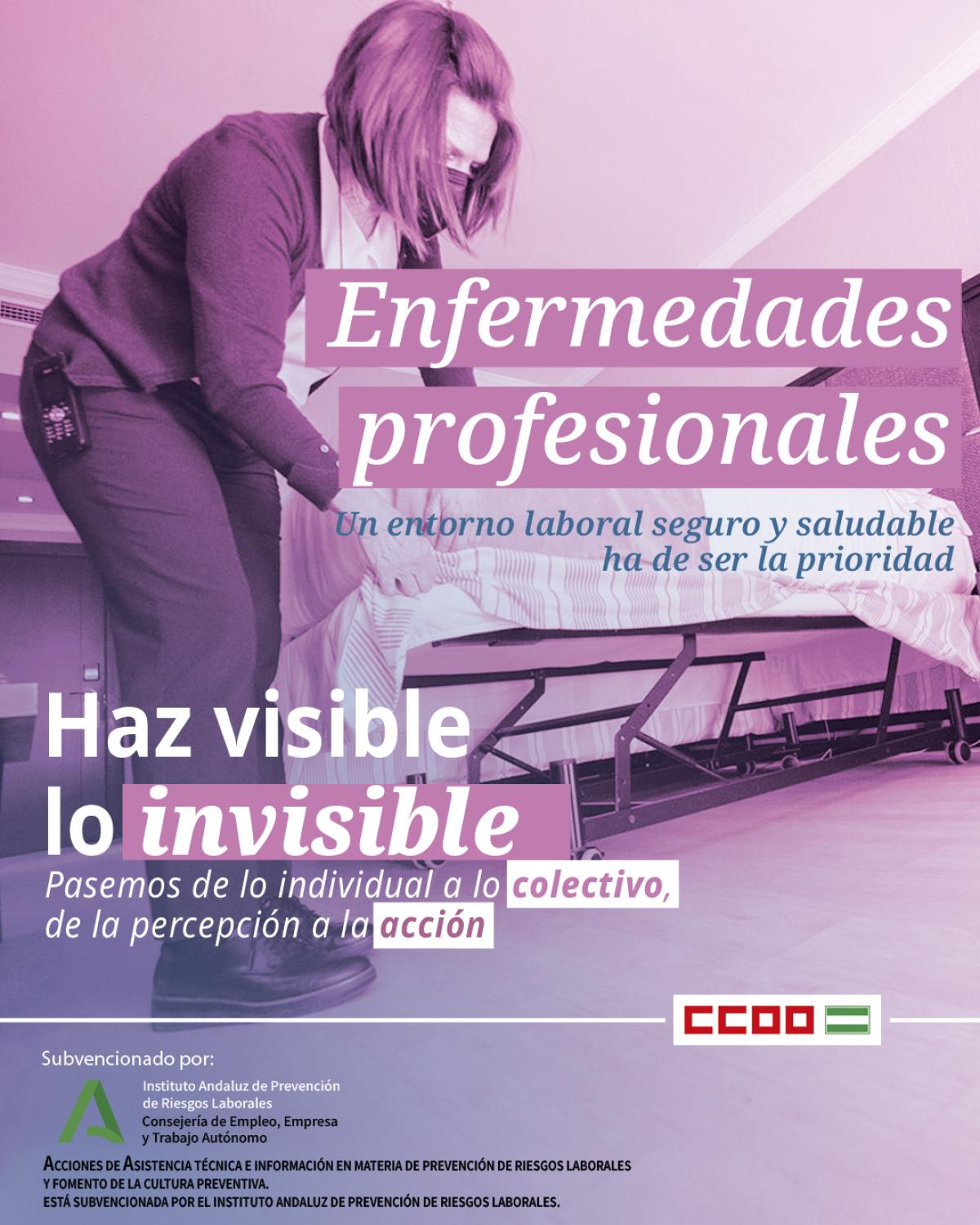 Cartel informativo Taller sobre Enfermedades Profesionales