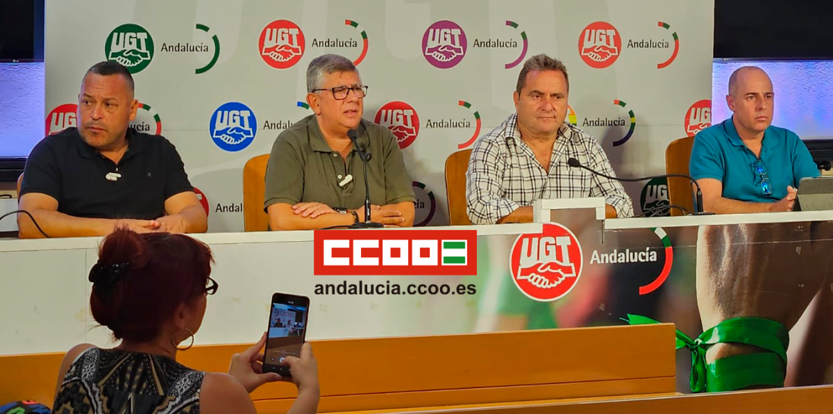 Rueda de prensa de CCOO y UGT sobre la huelga de VEIASA