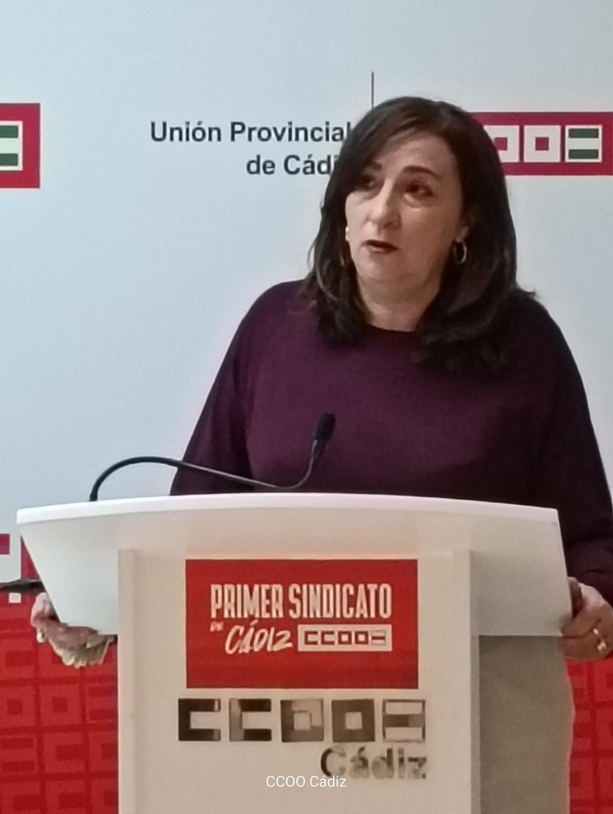 Inma Ortega Secretaria Gral. de CCOO Cdiz