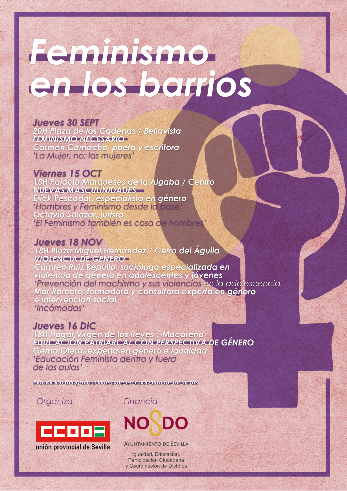 Cartel del proyecto 'Feminismo en los barrios'.