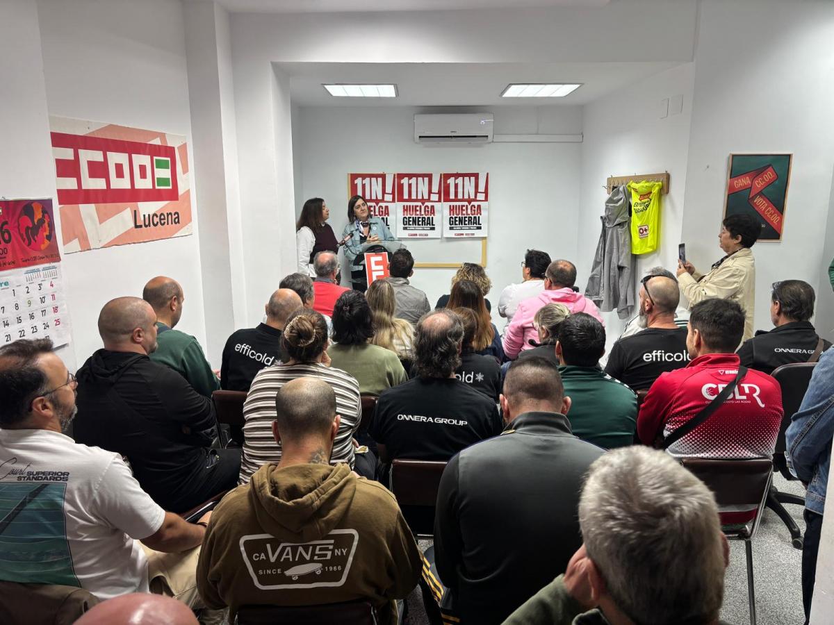 Imagen de la asamblea de delegados celebrada hoy en Lucena.