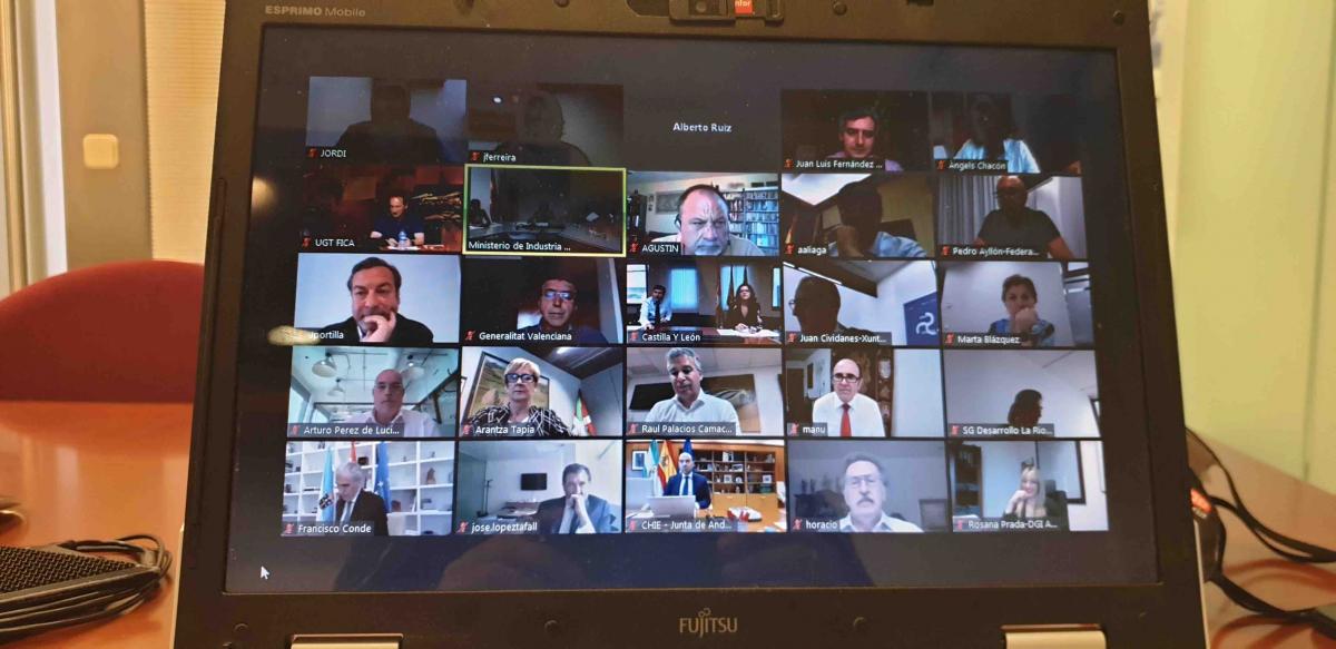 La primera reunin de la Mesa del Auto se celebr por videoconferencia