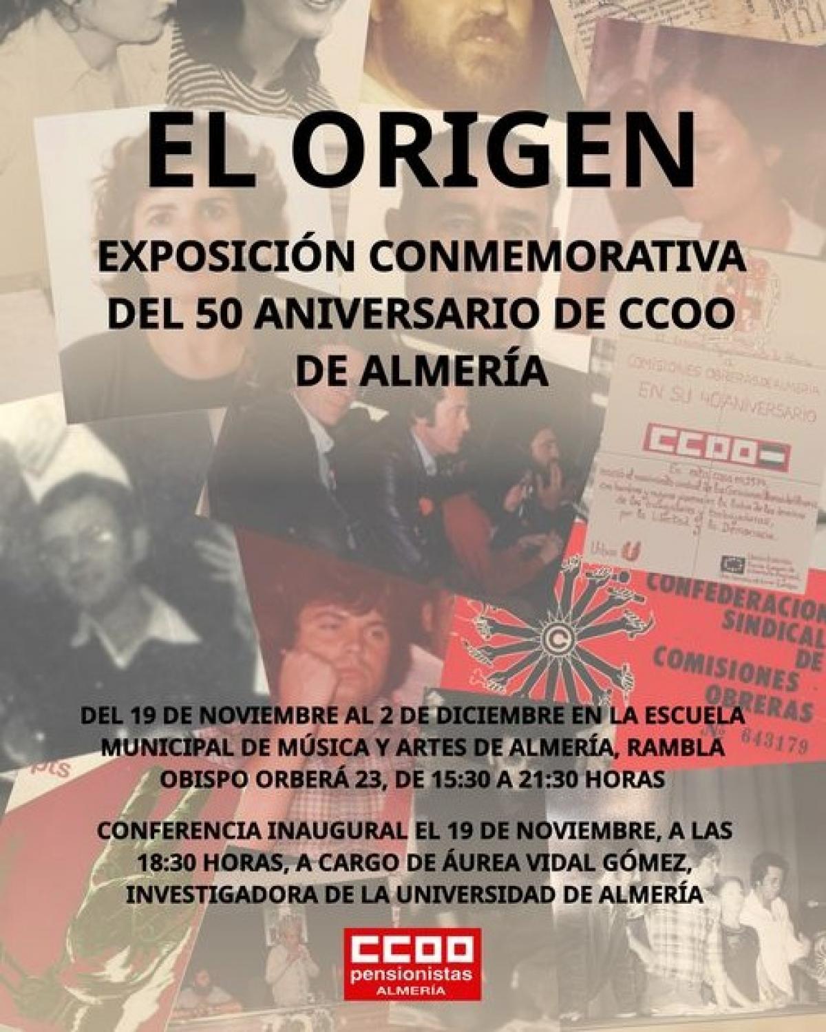 Cartel 50 aniversario de CCOO Almera.