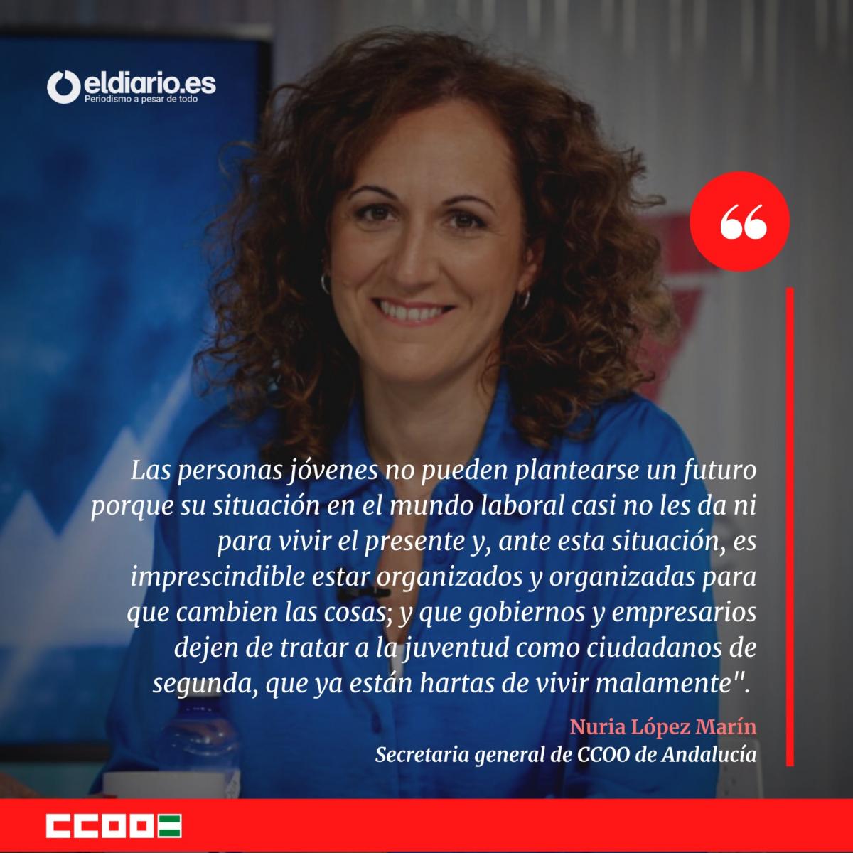 Nuria López Marín, secretaria general de CCOO de Andalucía en el diario.es