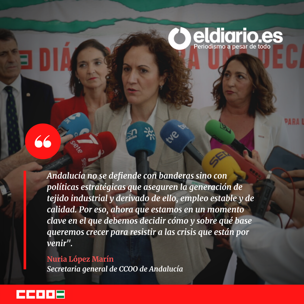 Artículo de Nuria López Marin, secretaria general de CCOO de Andalucía, para eldiario.es