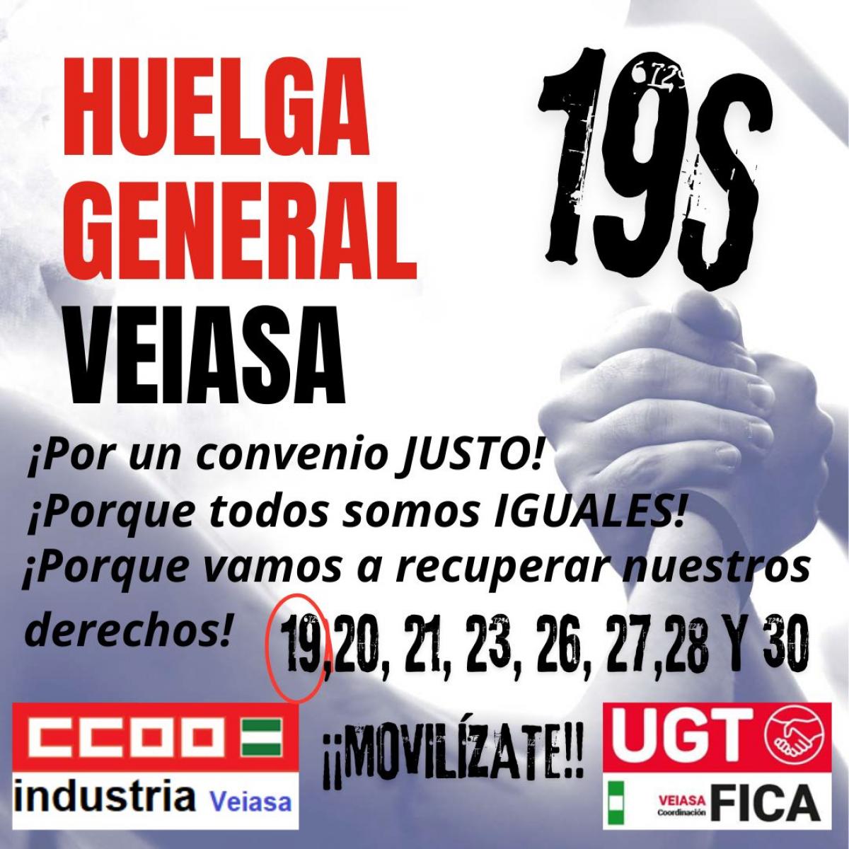 Convocada huelga general en VEIASA