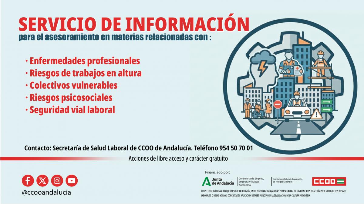 Cartel informativo del proyecto de Información para el asesoramiento en PRL