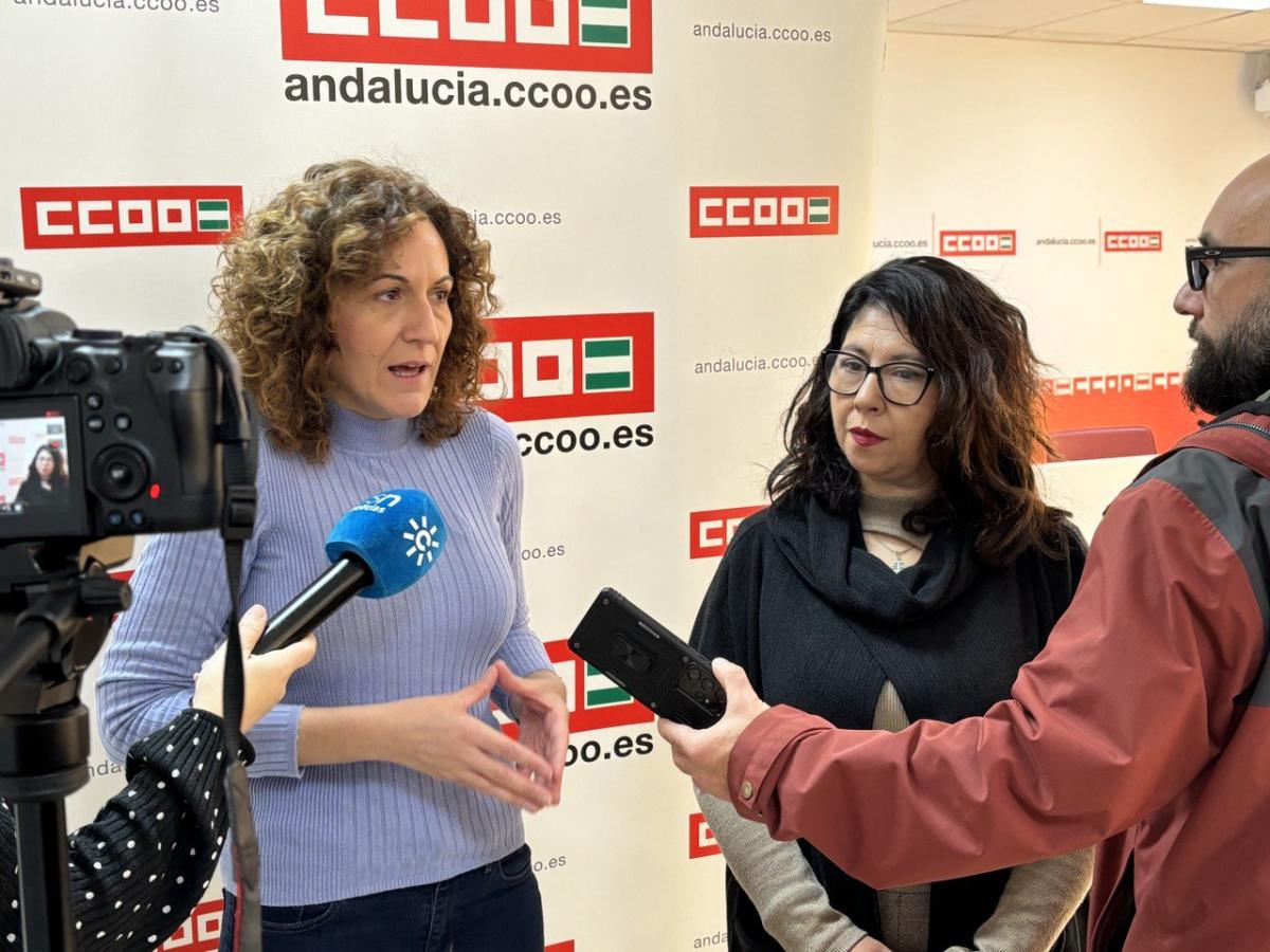 Nuria Lpez (CCOO) y Raquel Martnez (Podemos)